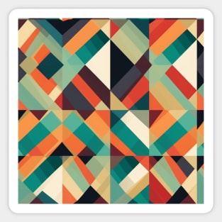 Geo Diamond: A Vibrant and Playful Fabric Pattern for Modern Fashion #4 Sticker